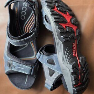 Ecco Men's Charcoal Gray Strap Sandals. Size 12-12.5 EU Size 47